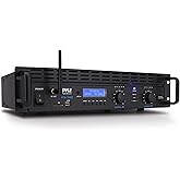 Pyle 2-Channel Rack Mount Power Amplifier with Bluetooth - 2000W Bridgeable with TRS XLR Input, Speakon Outputs, USB-A Input with MP3 Player, Bridge Mode, Cooling Fan, LED Level Meters - PTA1000BT