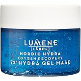 Lumene [Lähde] Nordic Hydra Oxygen Recovery 72HR Hydra Gel Mask - Cooling + Hydrating Face Mask - Recharges Dry, Dehydrated Skin with Organic Nordic Birch Sap + Pure Arctic Spring Water (150ml)
