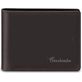 Travelambo Leather Wallet for Men, Slim Minimalist RFID Credit Card Holder | Mens Thin Bifold Pocket Wallet, Gift for Father, Coffee