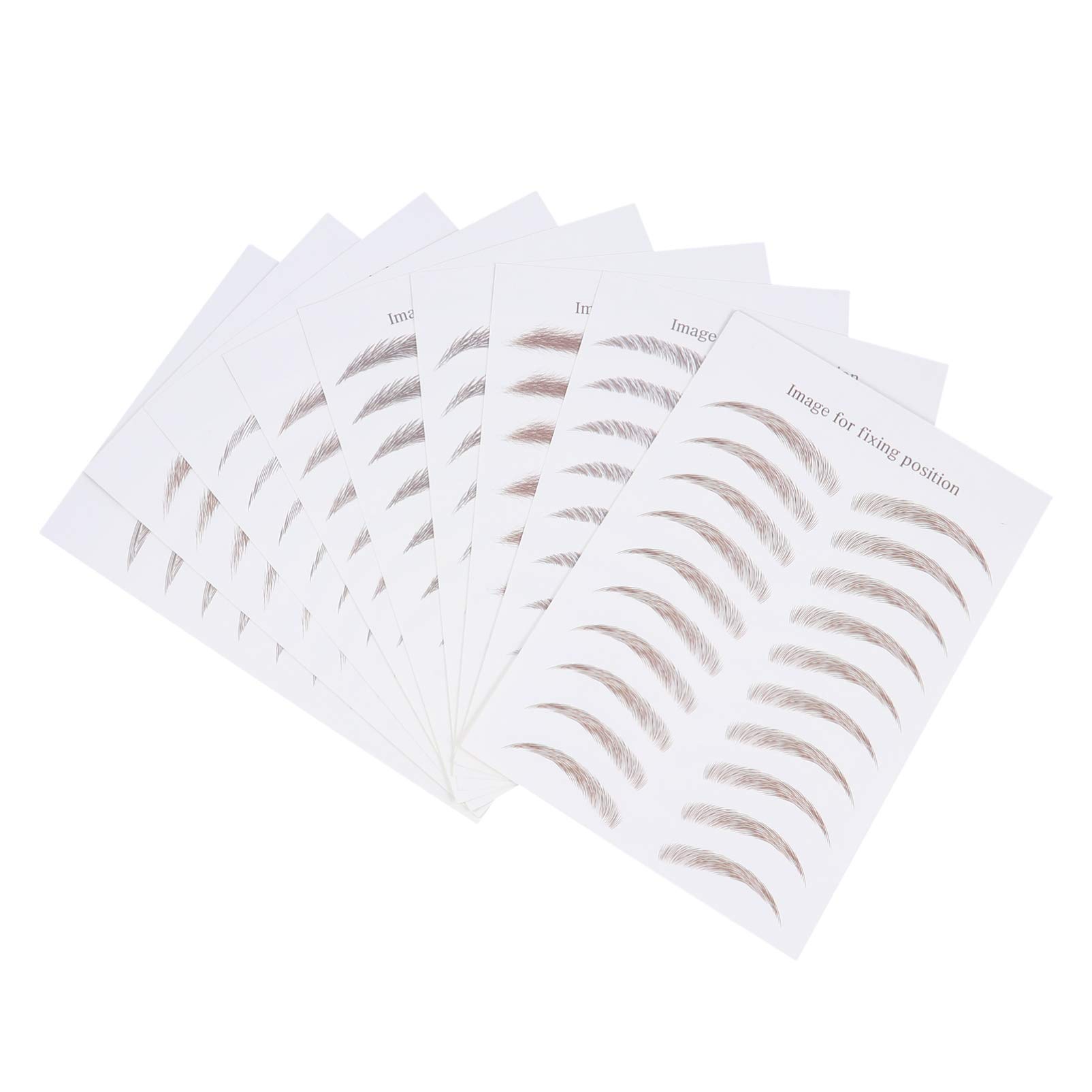 FRCOLOR 9 Sheets Eyebrows Sticker False Eyebrows 6D Tattoo Eyebrows Hair- Like Waterproof Eyebrow Stickers Brown