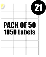 iSOUL 21 Labels Per A4 Sheet 50 Sheets Self Adhesive Inkjet Laser Compatible view 2