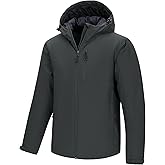33,000ft Mens Warm Winter Jacket Hooded Lightweight Puffer Jacket Water Resistant Windproof Insulated Coats