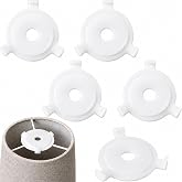 5 Pcs Lamp Shade Adapter Rings, E27 to 3/7" Lamp Shade Reducer Ring | White plastic rings measure 1.91 x 2.32in and fit pendant, desk and floor lamps; snap-on installation requires no tools