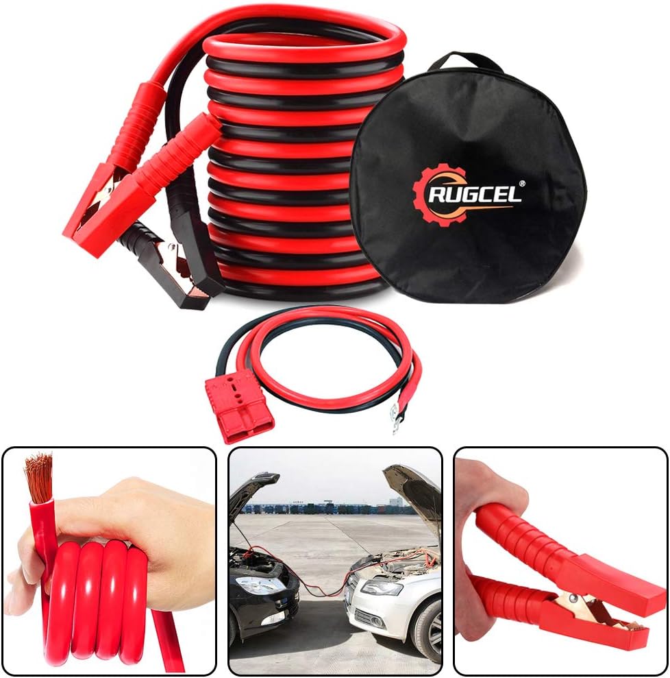 30FT RUGCEL Winch 4Gauge Permanent Installation kit Jumper Battery