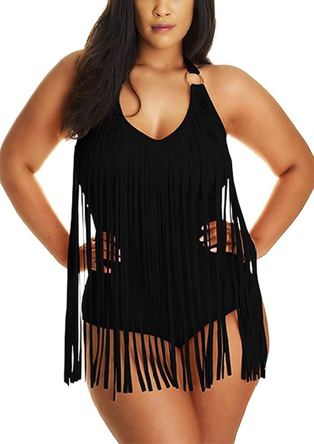 black tassel swimsuit