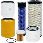 Filter Kit Fit For Kubota L2800 L3200 L3400 L3700SU L3800 HST Tractor, 6 Pcs Air/Oil/Lube/Fuel/Hydraulic Oil Filters, Replaces HH164-32430,6A320-59930,TA040-93230,HHK70-14070,HH3A0-82623