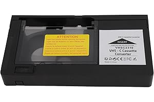 Keenso Camcorders Cassette Adapter, Playback Recording Video Cassette Adaptor One Key Control for S VHS C S VHS Tapes