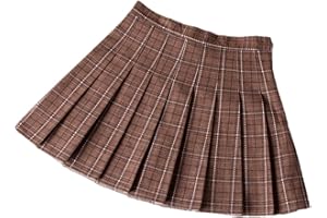 xxxiticat Girl's School Uniform Scooter Plaid Pleated Dance Skirts