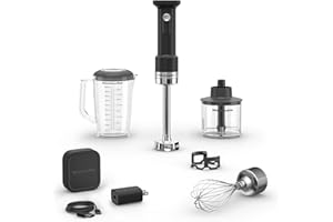 KitchenAid Go Cordless Hand Blender with Accessories - Battery Included, KHBRV75BM