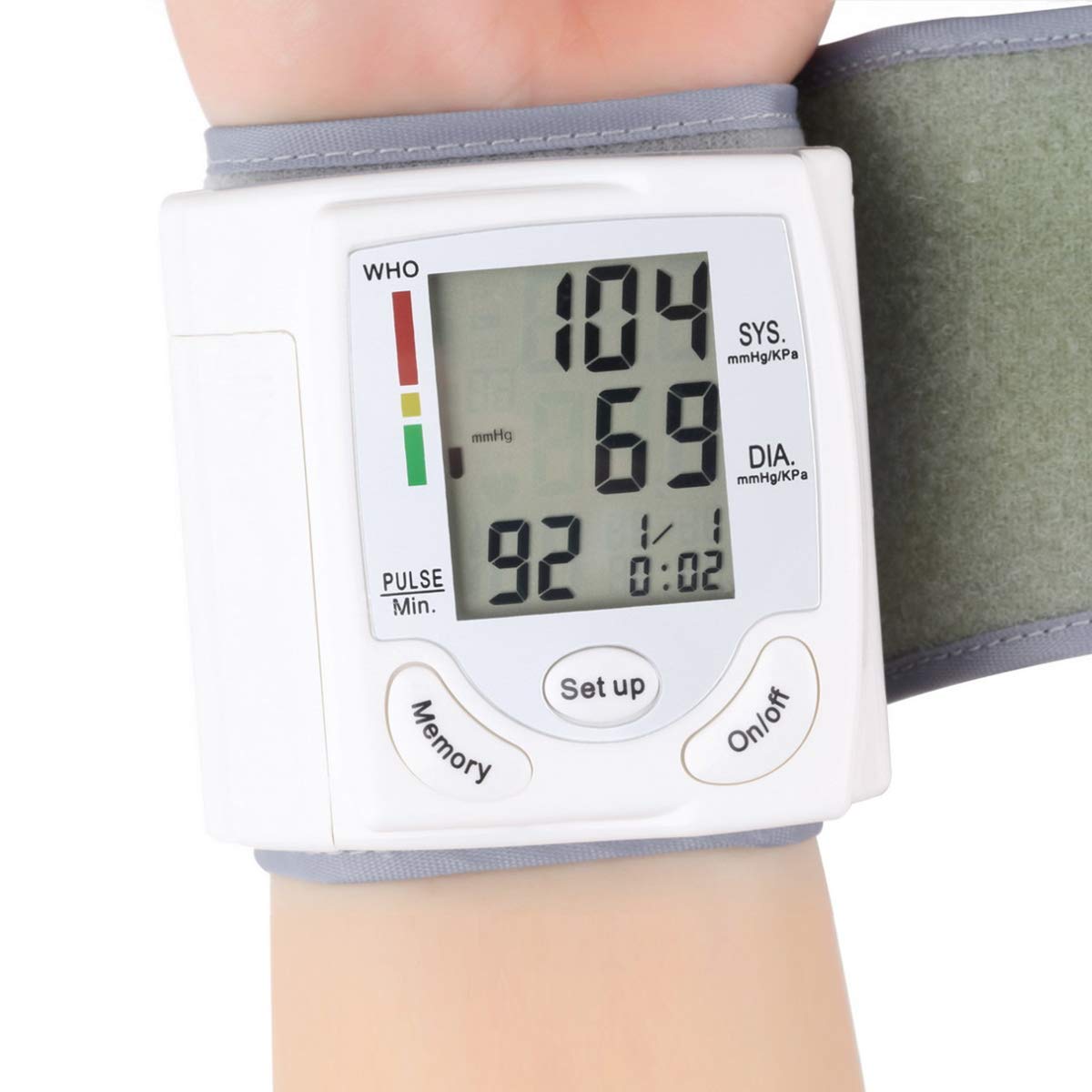 Ruiqas Wrist Blood Pressure Monitor, Blood Pressure Machine with Pulse Measure Digital Automatic Blood Pressure Wrist Watch Blood Pressure Cuff for Home