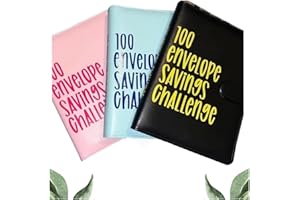 GUCABE 100 Envelope Challenge Binder,Easy and Fun Way to Save $5,050,Budget Binder Savings Challenge Book,Savings Challenges Budget Book Binder,Budget Planner Book for Budgeting to qrfzd Shop (Black)