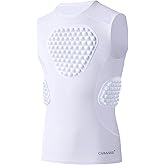 Cabasse Youth Padded Protective Shirt, Chest Rib Protector Heart Guard Sternum Shirt for Football Paintball Baseball