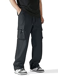 PLEPAN Mens Sweatpants Drawstring Elastic Waist