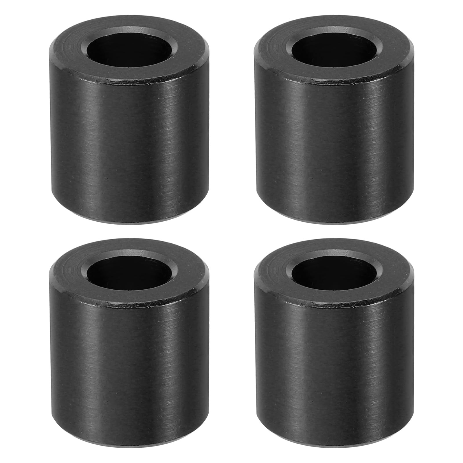 PATIKIL M10 Aluminum Spacer, 4 Pcs Metal Spacers Aluminum 10.5mm ID x 20mm OD x 20mm L Aluminum Spacer Screw Standoff Round for 2/5in or M10 Screw Bolt,Black