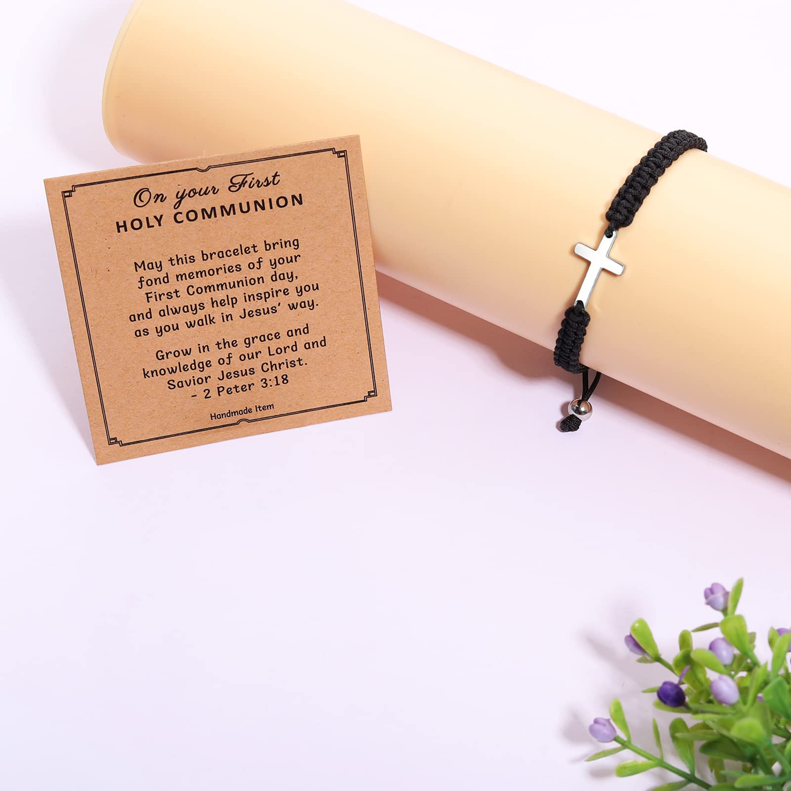 Korotho To Mens Gifts Cross Bracelet for Dad, Bonus Dad, Uncle, Son, Nephew, Grandson - Fathers Day Birthday Christmas First Communion Confirmation Baptism Christian Gift for Him