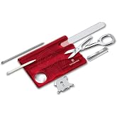Victorinox SwissCard Nailcare 13 Function Multitool, Ruby | nail care kit | nail care for purse | travel nail kit