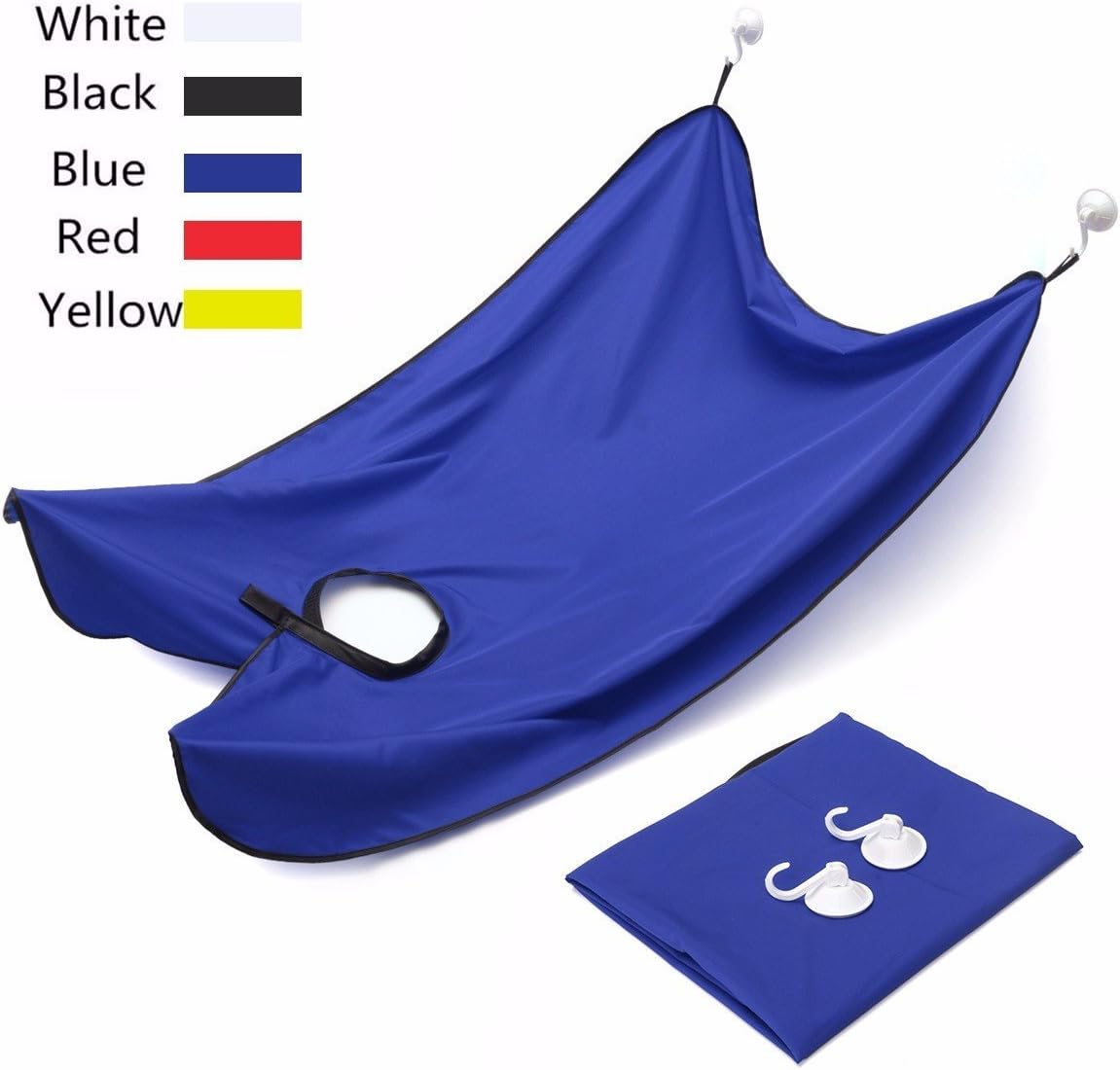 Beard Cape, LuckyFine The Beard Foundry Bib Apron Facial Hair Trimmings Catcher Cape Sink Home Salon/Beard Catcher/Beard Apron/Beard Trimming Cape/Hair Trimming Cape Blue