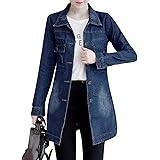ladies long denim coats