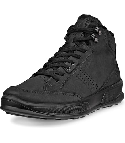 Amazon.com | ECCO Men's Soft 60 Hi Top Sneaker, Black Pebbled