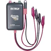 Extech CT20 Remote and Local Continuity Tester with Remote Probe | Detachable remote probe, one-person cable testing, LED and audible tone, alligator clips, HVAC/telecom