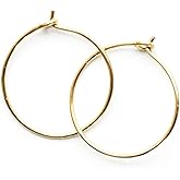 Small 14k Yellow Gold Fill Little Huggies 12mm, Thin 24 Gauge Handmade Hypoallergenic Minimalist Hoops. Perfect for Sensitive Ears Men, Women or Children