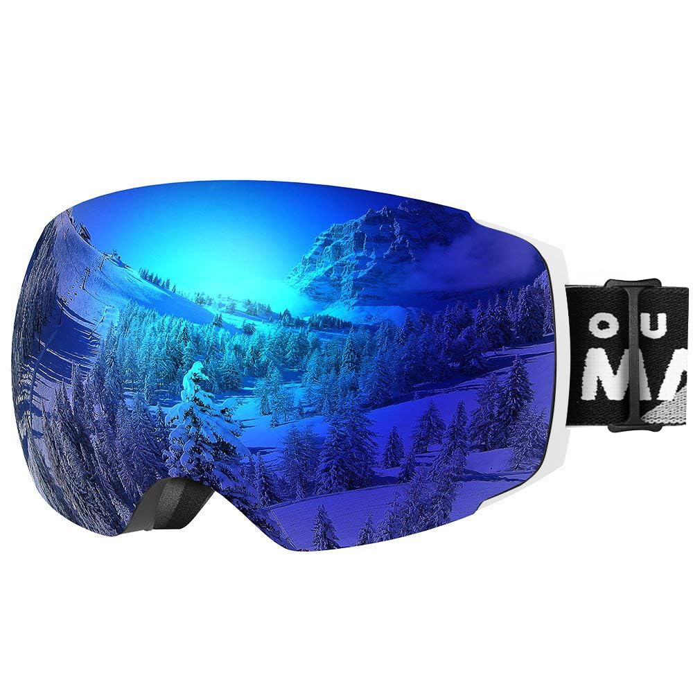 OutdoorMaster Ski Goggles PRO - Frameless, Interchangeable Lens 100% UV400 Protection Snow Goggles for Men & Women