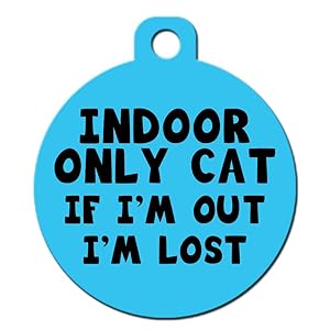 Big Jerk Custom Products Ltd. Cat Pet ID Tag - Customize Colors and Personalize Back of Tag with 4 Lines of Text