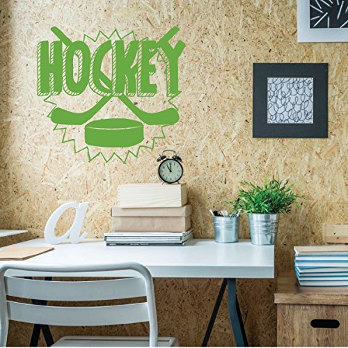 Hockey Stick Wall Decal - Vinyl Decor For Players, Fans, Bedroom or Playroom - Sports Themed Decoration - Thumbnail 3