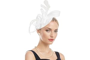 Zando Kentucky Fascinators Hats for Women Derby Tea Party Hat Flower Mesh Feathers Headband Headwear Hair Clip for Girls
