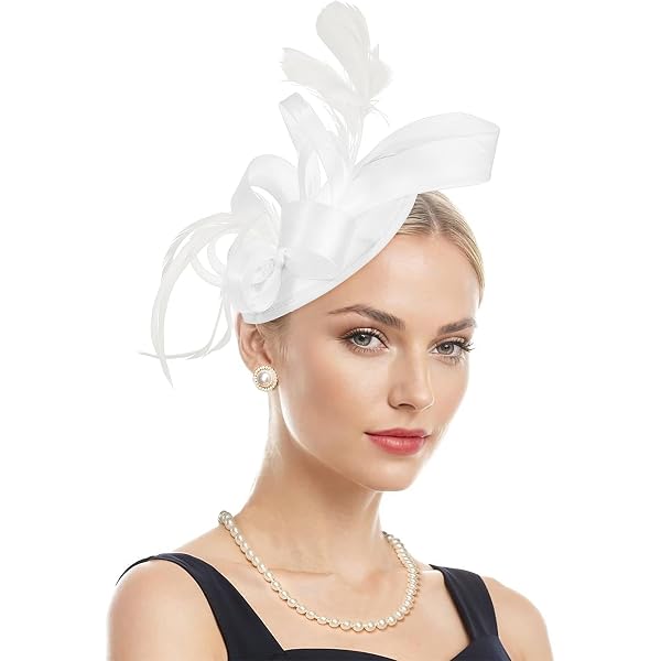 SIQITECHNO 20s Fascinator Hat Headband Satin and Feathers  display picture 1