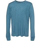 Bella Canvas Mens Heather CVC Long Sleeve Tee, XL, Heather Columbia Blue