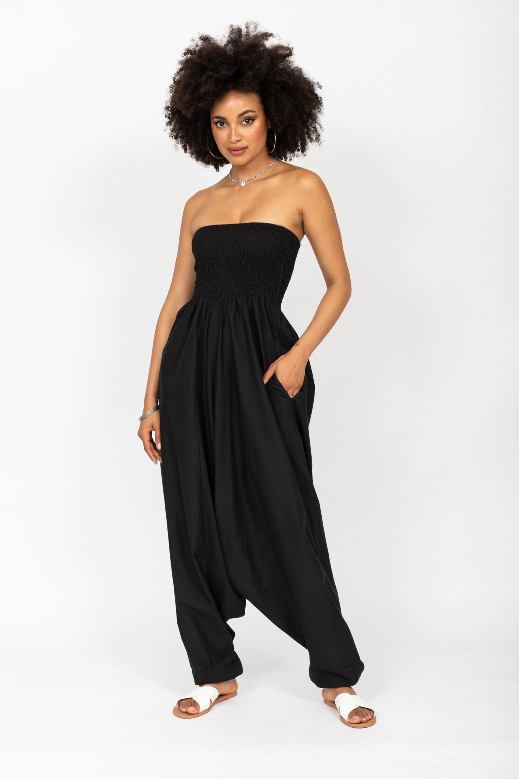 Pull Down Romper to Harem Pants