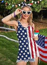 For G and PL 4th of July Women's Red White Blue