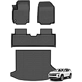 AZYT Floor Mats & Cargo Liner for Chevy Chevrolet Equinox 2025 2026 (Not EV)/ GMC Terrain 2025 2026 All Weather Automotive TPE Set Anti-Slip Floor Liners Accessories (Car Mats+Trunk Mat) Black