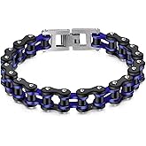 jonline24h Mens Womens Stainless Steel Motorcycle Biker Chain Heavy Bracelet Rock Link Wristband