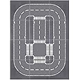 Lekebaby 12 Pack HO Scale 10x10 Grey Road Base Plates, 4 Curve / 4 T Junction / 3 Straight / 1 Junction, Compatible with Major Brands
