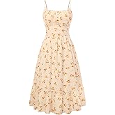 Belle Poque Floral Dress for Women 2026 Summer Sleeveless Flowy Ruffle Midi Dresses Elegant Wedding Guest Cocktail Dress