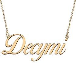 HUAN XUN Customized Custom Simple Any Name Necklace