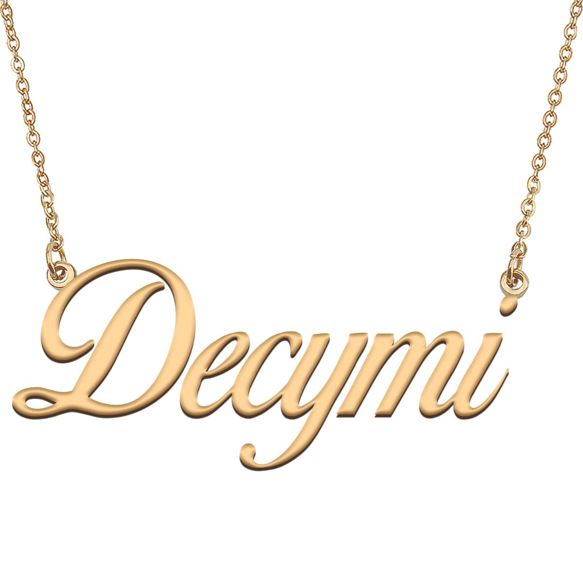HUAN XUN Customized Custom Simple Any Name Necklace