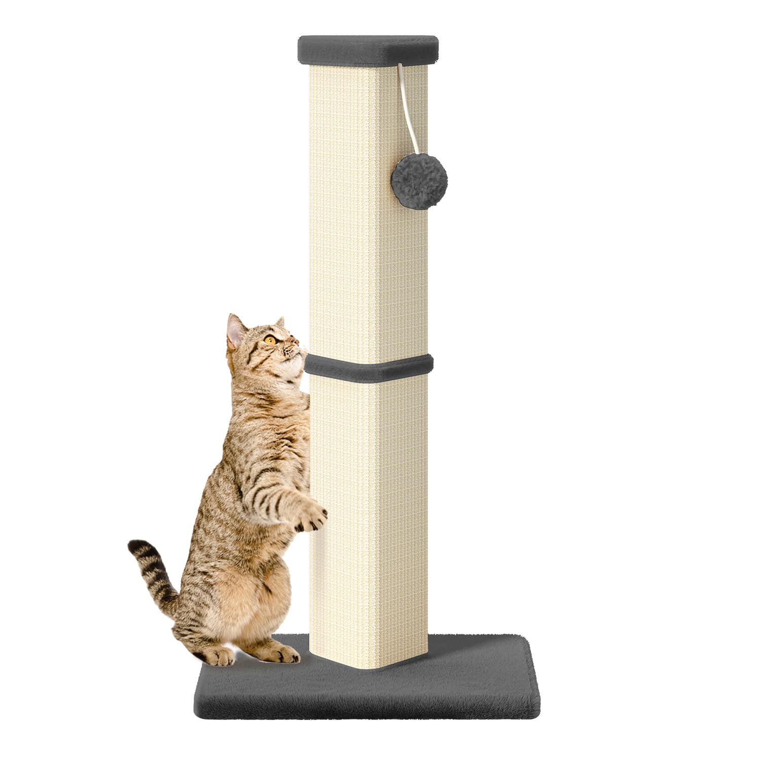 Photo 1 of Cat Scratching Post, 32 Inch Tall Scratching Post for Indoor with 5 Inch Diameter Posts and Ball Cat Scratcher for Medium and Large Cats