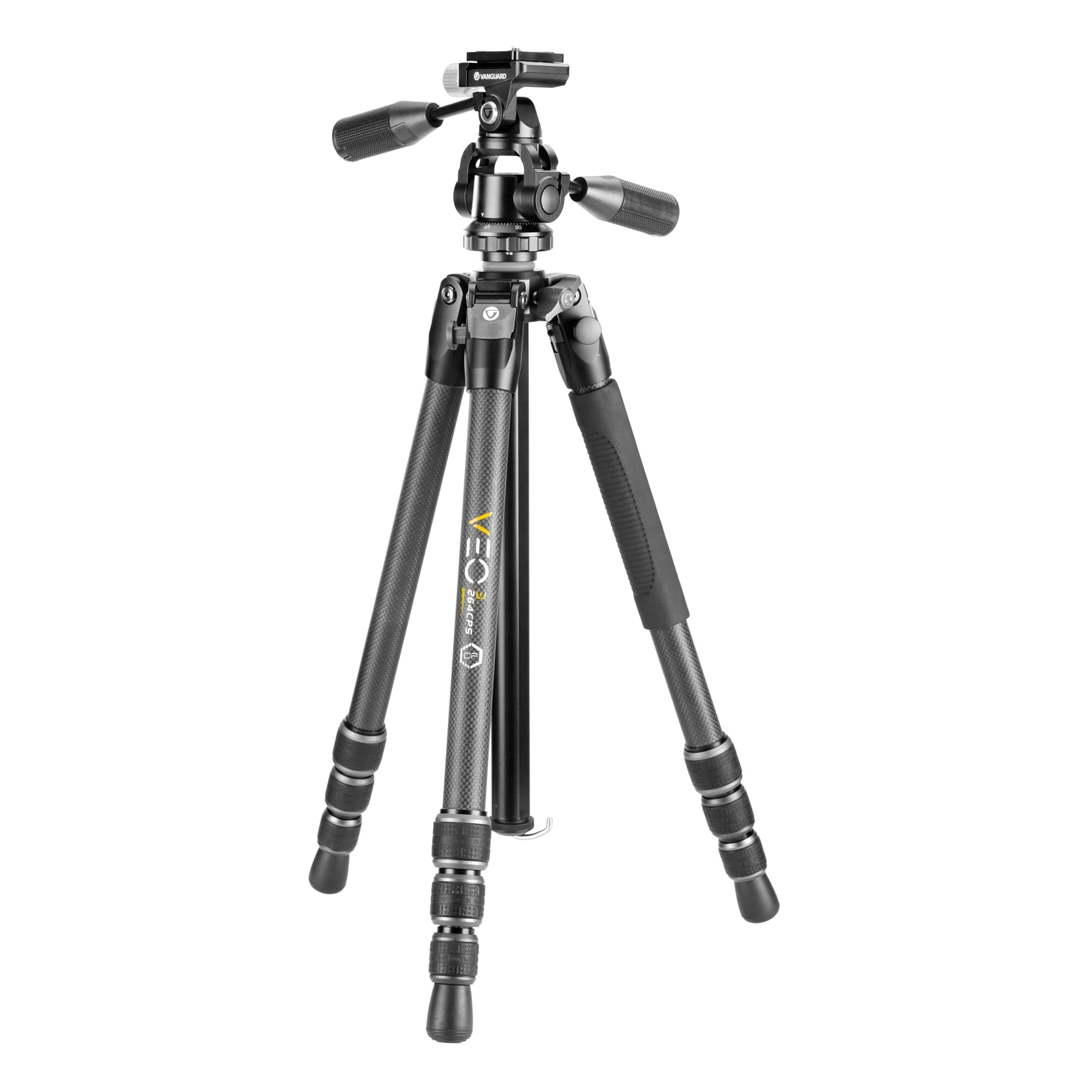 Vanguard VEO 3 264CPS Traditional Carbon Fibre Tripod With 3-way Pan Head - 10kg Load Capacity
