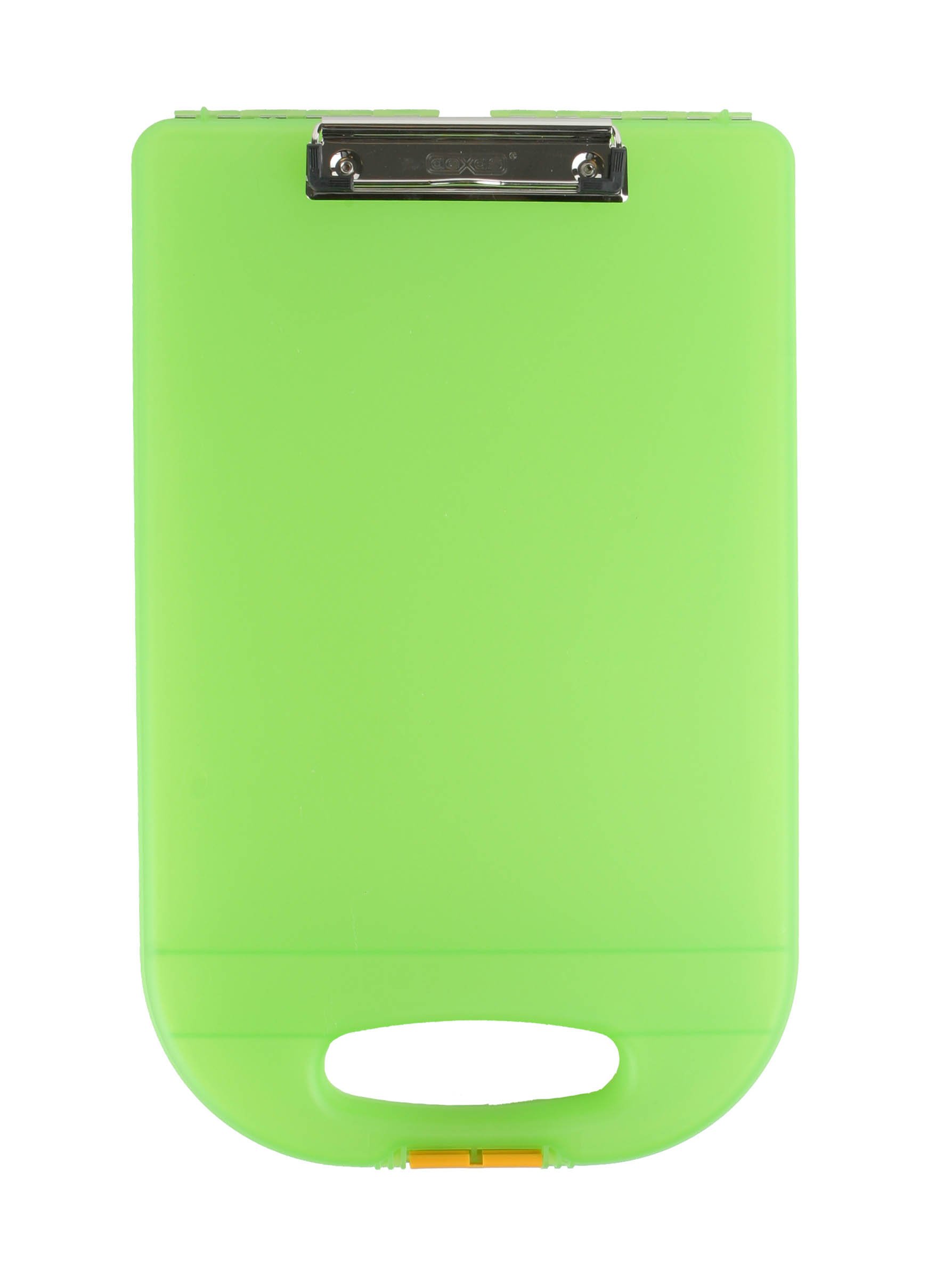 Dexas Clipcase 2 Storage Clipboard with Rounded Handle, Lime Green