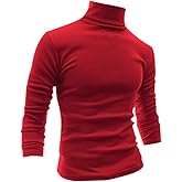 Men's Slim Fit Lightweight Long Sleeve Knitted Pullover Top Turtleneck Sweater T-Shirt