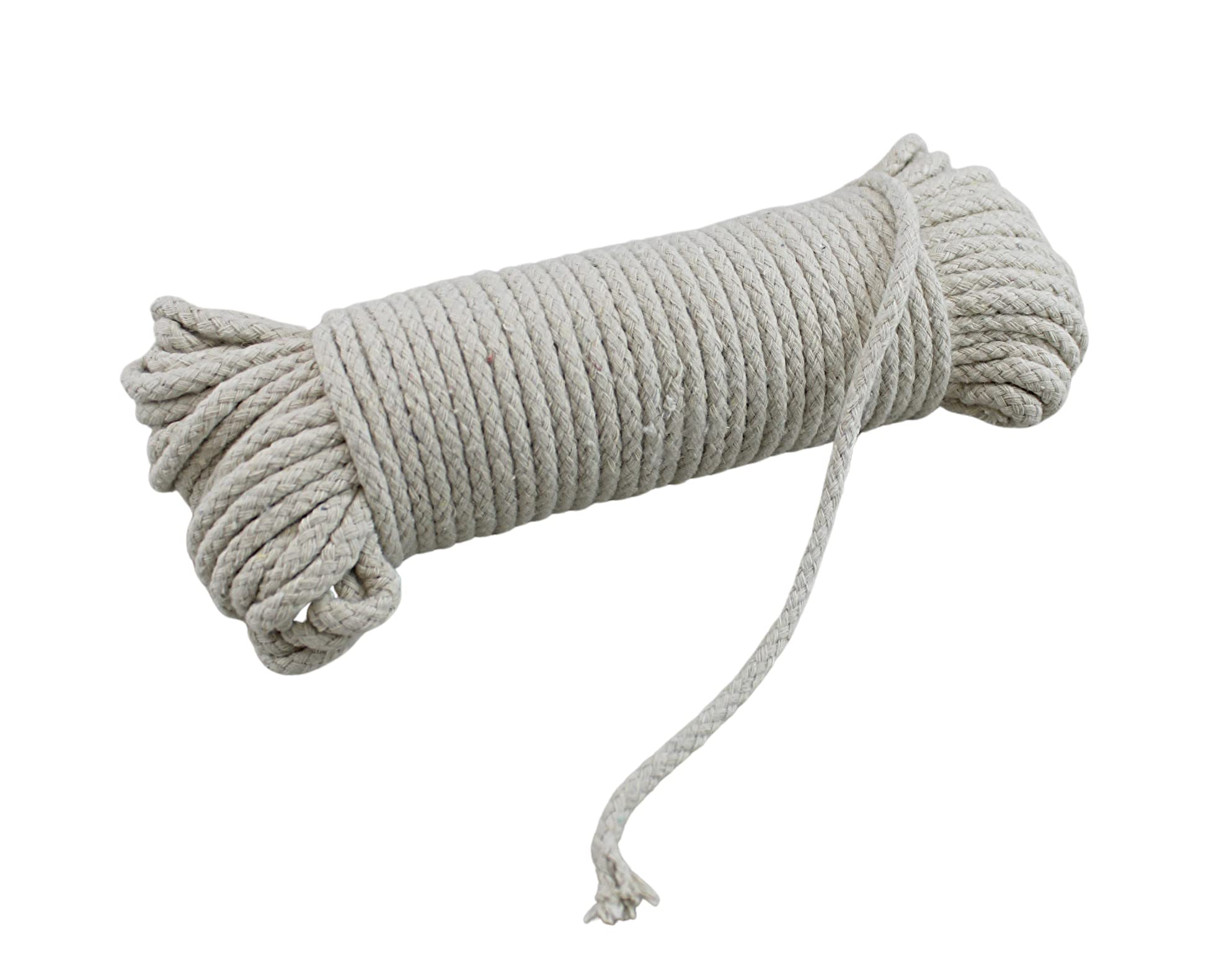 Photo 1 of 100 Ft Heavy Duty Braided Cotton Rope Clothesline Approximately #6 1/4" 6 mm Multi Purpose Home Boat Camping