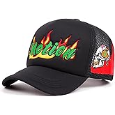UMiCHOi Embroidery Trucker Hat Cute Motion Dad Hat Mesh Baseball Caps for Men Women Youth