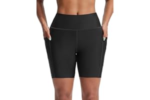 baleaf Swim Shorts Women Bathing Suit Bottoms 6" High Waisted Tummy Control Board Shorts Boyshorts