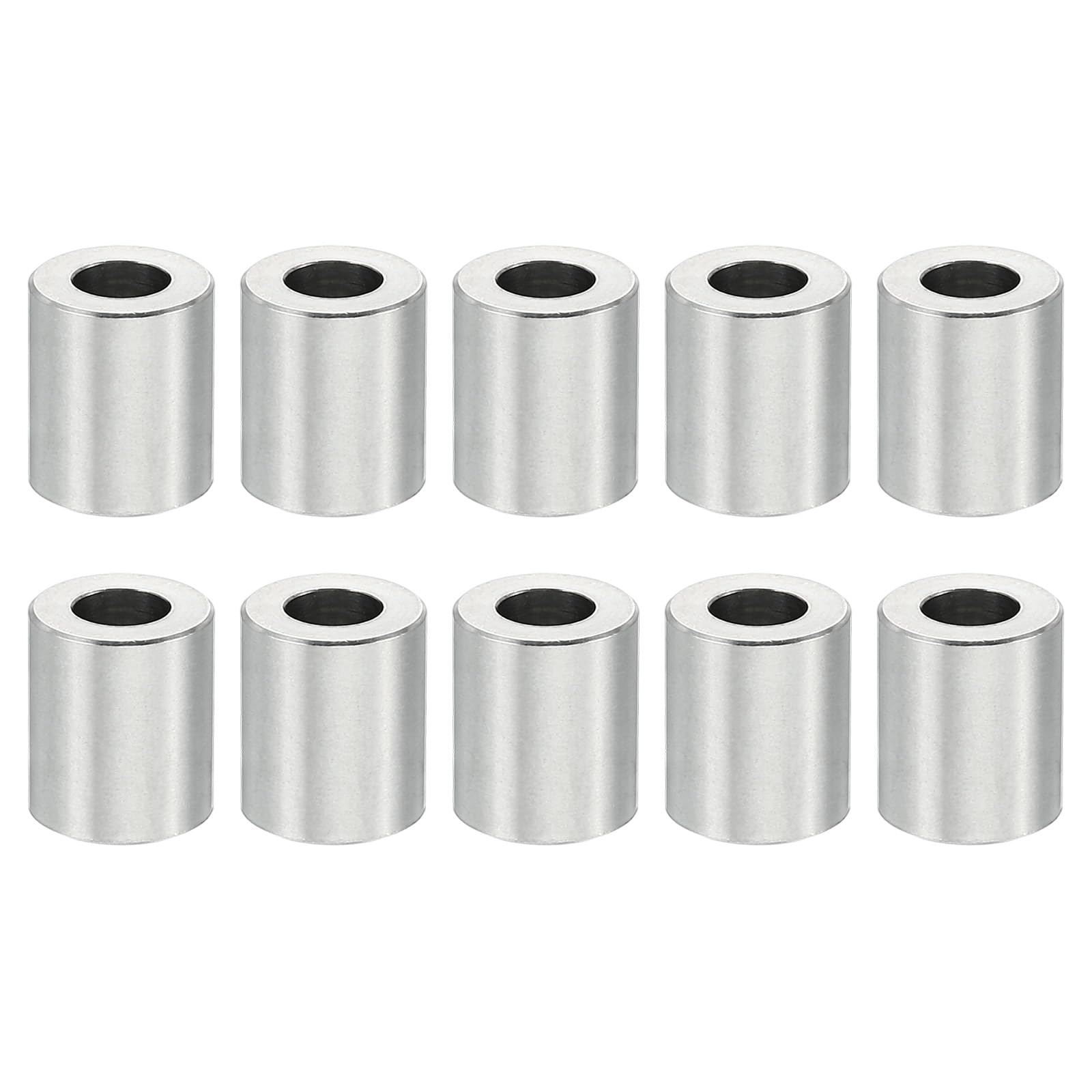 PATIKIL M4 Stainless Steel Spacers, 10 Pcs Metal Spacer Stainless Steel 4.2mm ID x 8mm OD x 10mm L Stainless Steel Spacers Screw Standoff Round for 5/32inch or M4 Screw Bolts
