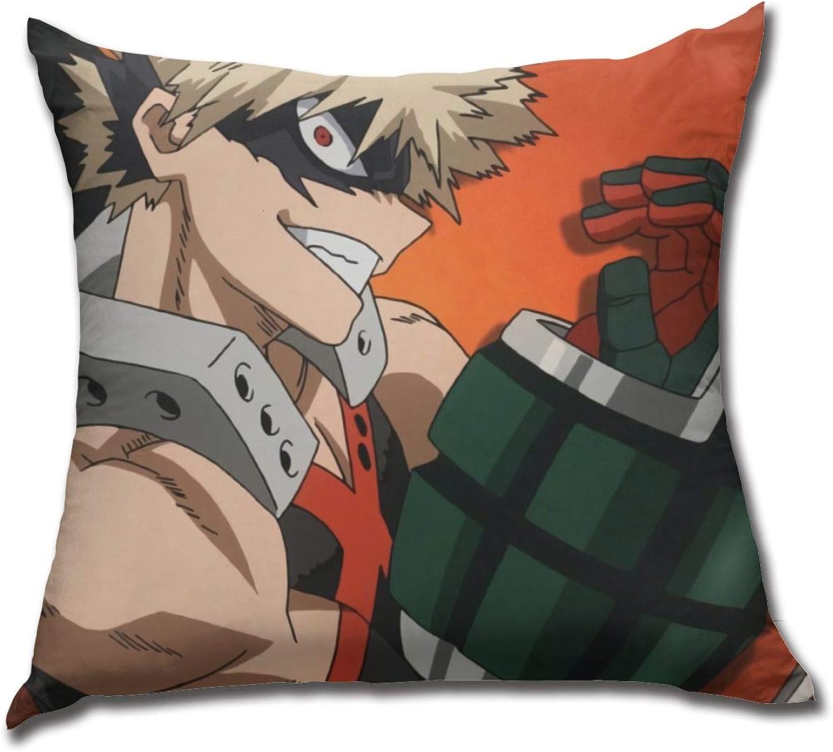 William D Oliver My Pillowcase He/ro Anime Aca/demia Deku Polyester Fleece Soft Anime Square Hug Pillowcase (18x18 Inch)