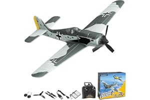 VOLANTEXRC RC Plane FW190 Fighter 4CH Remote Control Airplane RTF with Aileron, Gyro, Aerobatics & 3 Modes to Fly, Hobby Radio Controlled Warbird Aircraft for Adults, Beginners (761-17)