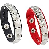 Harry and Henry Studded Bracelet for Mens Leather Spike Bracelet Punk Accessories Halloween Spiked Bracelets Gothic Jewelry Dress